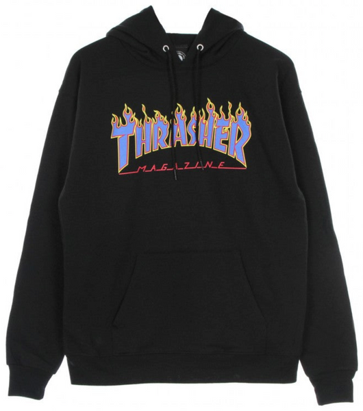 Felpa thrasher nera e on sale blu